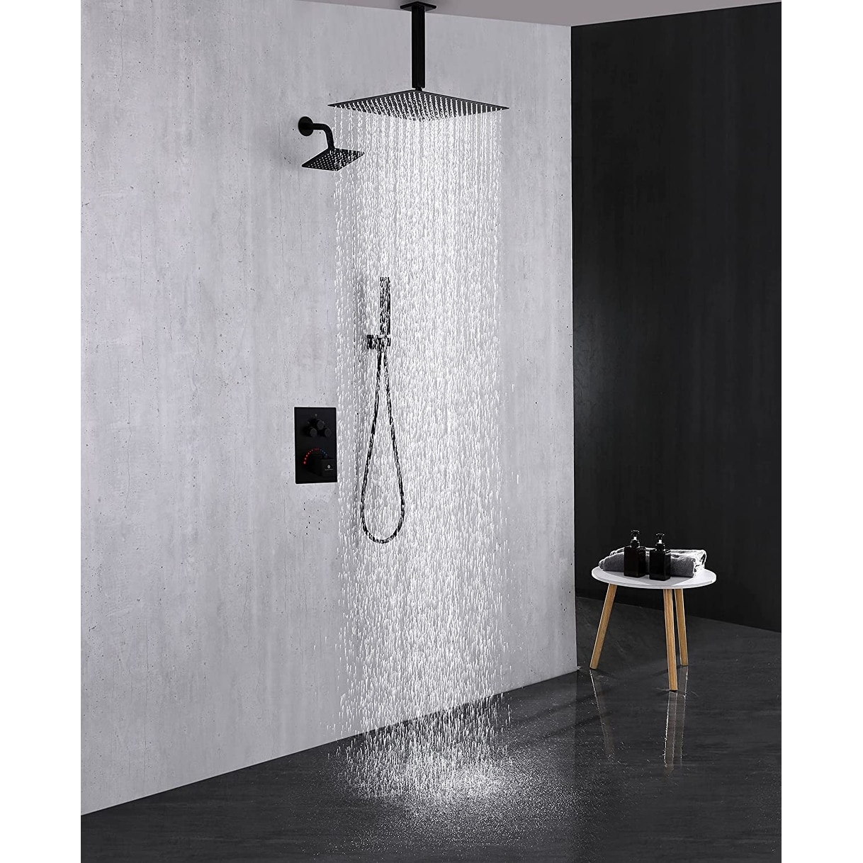 Home Improvement 16" Square Rain Shower Head Top Sprayer Ceiling Mount